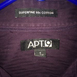 Apt. 9 button down long sleeve purple Medium